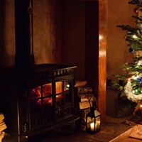 Buy canvas prints of Warm and cosy Christmas by Peter Wiseman