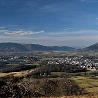 Buy canvas prints of View over Keswick from Walla Crag  by Peter Wiseman