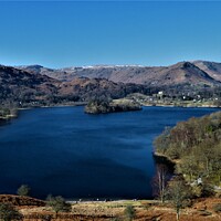 Buy canvas prints of View over Grasmere, the Lake District, from Loughr by Peter Wiseman