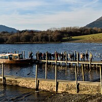 Buy canvas prints of Launch jetty, Derwent Water, the Lake District by Peter Wiseman