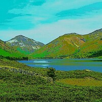 Buy canvas prints of Digital art image of Wasdale in the Lake District by Peter Wiseman