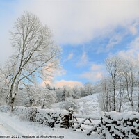 Buy canvas prints of Snow scene, Wythop Valley, the Lake District by Peter Wiseman