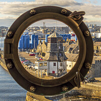 Buy canvas prints of Through the round window by Ralph Greig