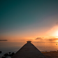 Buy canvas prints of Sunrise in Port de Pollença, Mallorca by Genia Tkacheva