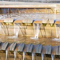 Buy canvas prints of Water feature Sheffield by Roy Hinchliffe