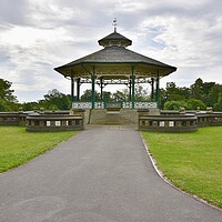 Buy canvas prints of  Bandstand Greenhead park Huddersfield by Roy Hinchliffe