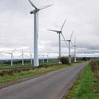 Buy canvas prints of Roadside Windmills Holmfirth by Roy Hinchliffe