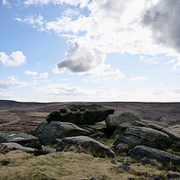 Buy canvas prints of Yorkshire moorland rock by Roy Hinchliffe