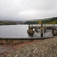 Buy canvas prints of Pennine reservoir overflow by Roy Hinchliffe