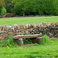 Buy canvas prints of Stone bench Yorkshire by Roy Hinchliffe