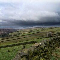Buy canvas prints of Cloudy moorland Yorkshire day by Roy Hinchliffe