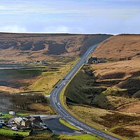 Buy canvas prints of Road over the moors by Roy Hinchliffe