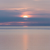 Buy canvas prints of Sunrise over the sea at Filey by Paul Whyman