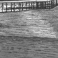 Buy canvas prints of Weston-Super-Mare Pier. Black & White by Trevor Whetstone