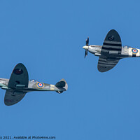 Buy canvas prints of Two Spitfire by Moi Hicks