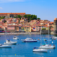 Buy canvas prints of The old town of Collioure, a seaside resort in Southern France by Chun Ju Wu
