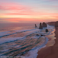 Buy canvas prints of Sunset view of the Twelve Apostles on Great Ocean Road, Victoria, Australia by Chun Ju Wu