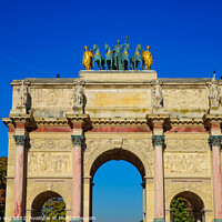 Buy canvas prints of Arc de Triomphe du Carrousel, a triumphal arch in Paris, France by Chun Ju Wu