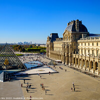 Buy canvas prints of Louvre Museum (Musée du Louvre) with Pyramid in Paris, France, Europe by Chun Ju Wu