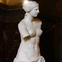 Buy canvas prints of Venus de Milo (Aphrodite of Milos), one of the most famous ancient Greek sculpture, on display at the Louvre Museum in Paris, France by Chun Ju Wu