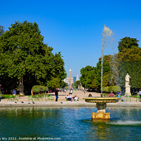 Buy canvas prints of Tuileries Garden, located between the Louvre and the Place de la Concorde, in Paris, France by Chun Ju Wu