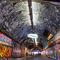 Buy canvas prints of Leake Street Tunnel decorated with graffiti in London, United Kingdom by Chun Ju Wu