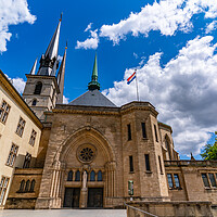 Buy canvas prints of Notre-Dame Cathedral, a Catholic Cathedral in Luxembourg City by Chun Ju Wu