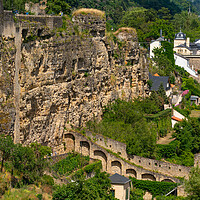 Buy canvas prints of Bock Casemates, a rocky fortification in Luxembourg City by Chun Ju Wu