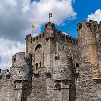 Buy canvas prints of Gravensteen, a medieval castle at Ghent, Belgium by Chun Ju Wu