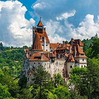 Buy canvas prints of Bran Castle near Brasov, known as Dracula's Castle in Transylvania, Romania by Chun Ju Wu