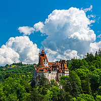 Buy canvas prints of Bran Castle near Brasov, known as Dracula's Castle in Transylvania, Romania by Chun Ju Wu
