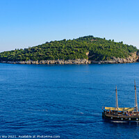 Buy canvas prints of Lokrum, an island in the Adriatic Sea outside the old city of Dubrovnik, Croatia by Chun Ju Wu