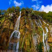 Buy canvas prints of Great Waterfall at Lower Lakes, the highest waterfall in Plitvice Lakes National Park (Plitvička Jezera), Croatia by Chun Ju Wu