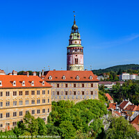 Buy canvas prints of Český Krumlov Castle and Tower in the Czech Republic by Chun Ju Wu