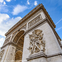 Buy canvas prints of Arc de Triomphe, one of the most famous landmark in Paris, France by Chun Ju Wu