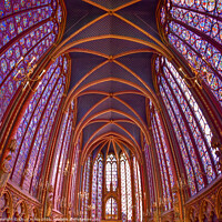 Buy canvas prints of Stained-glass windows of Upper Chapel of Sainte-Chapelle in Paris, France by Chun Ju Wu