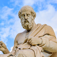 Buy canvas prints of Statue of Plato in front of Academy of Athens in Athens, Greece by Chun Ju Wu