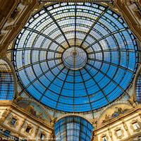 Buy canvas prints of Glass dome of Galleria Vittorio Emanuele II in Milan, Italy's oldest shopping mall by Chun Ju Wu