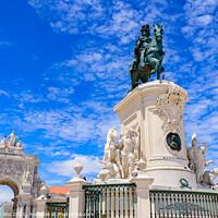 Buy canvas prints of Statue of King José I on the Praça do Comércio (Commerce Square) in Lisbon, Portugal by Chun Ju Wu