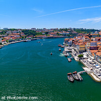 Buy canvas prints of Panorama of River Douro and its riverbanks in Porto, Portugal by Chun Ju Wu