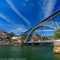 Buy canvas prints of Dom Luis I Bridge, a double-deck bridge across the River Douro in Porto, Portugal by Chun Ju Wu