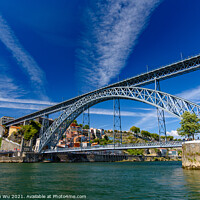 Buy canvas prints of Dom Luis I Bridge, a double-deck bridge across the River Douro in Porto, Portugal by Chun Ju Wu