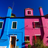 Buy canvas prints of Burano island, famous for its colorful fishermen's houses, in Venice, Italy by Chun Ju Wu
