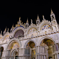 Buy canvas prints of Night view of St Mark's Basilica at St Mark's Square (Piazza San Marco), Venice, Italy by Chun Ju Wu