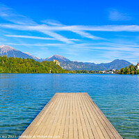 Buy canvas prints of Lake Bled, a popular tourist destination in Slovenia by Chun Ju Wu