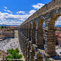 Buy canvas prints of Aqueduct of Segovia, one of the best-preserved Roman aqueducts, in Segovia, Spain by Chun Ju Wu