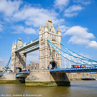 Buy canvas prints of Tower Bridge crossing the River Thames in London, United Kingdom by Chun Ju Wu