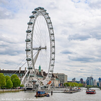 Buy canvas prints of London Eye, the famous observation wheel on the South Bank of the River Thames in London, United Kingdom by Chun Ju Wu