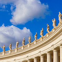 Buy canvas prints of Colonnades at St. Peter's Square in Vatican City by Chun Ju Wu