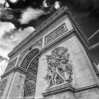 Buy canvas prints of Arc de Triomphe, one of the most famous landmark in Paris (black & white) by Chun Ju Wu